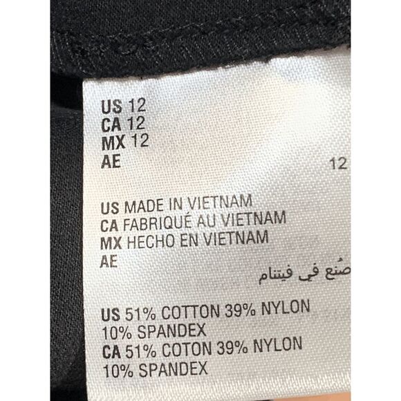 Alfani Women's Mid Rise Slim Fit Dark Black Slacks Pants Size 12 - Picture 5 of 5